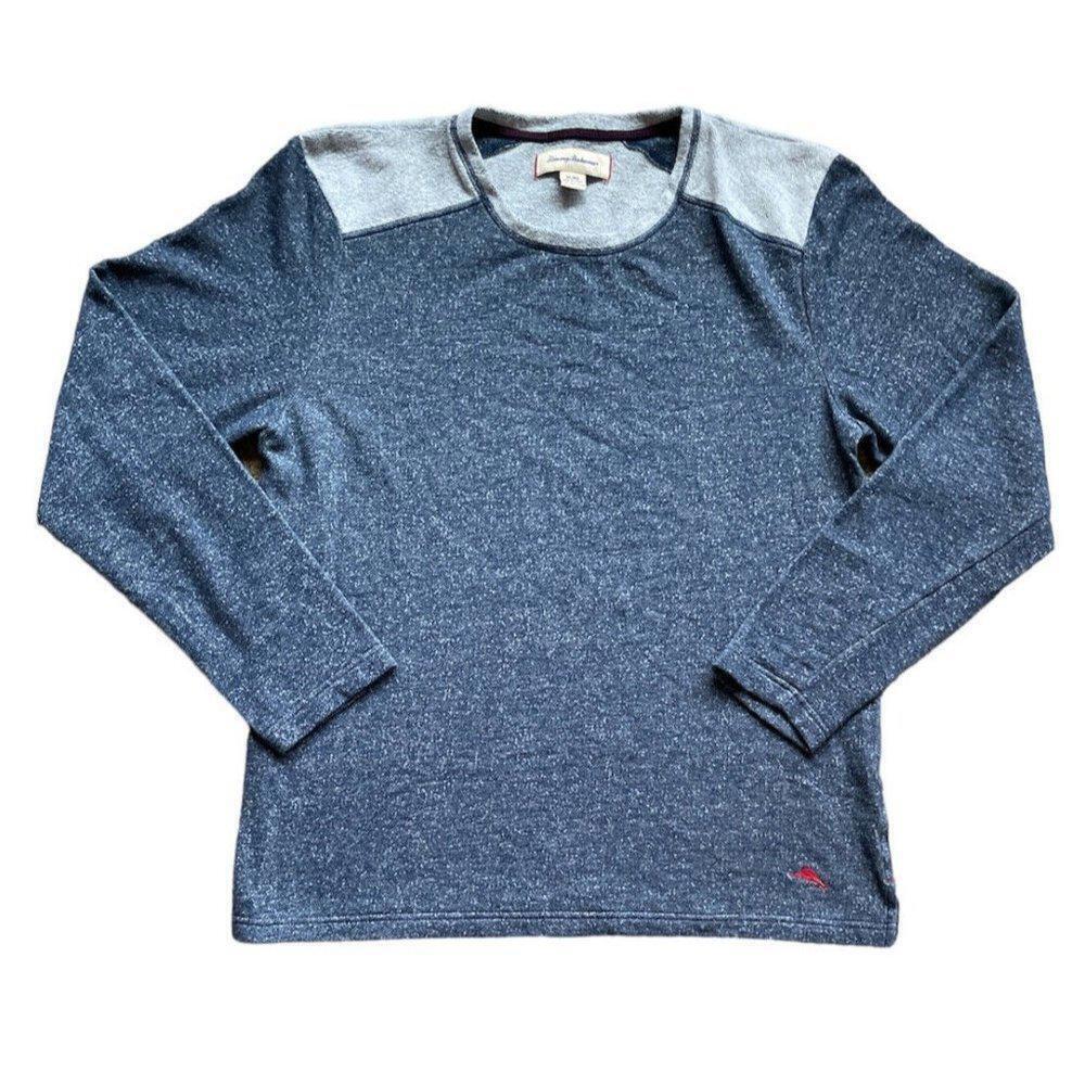 Tommy Bahama Terry Cloth Crewneck Blue Comfort Casual‎ Lounge Mens Large